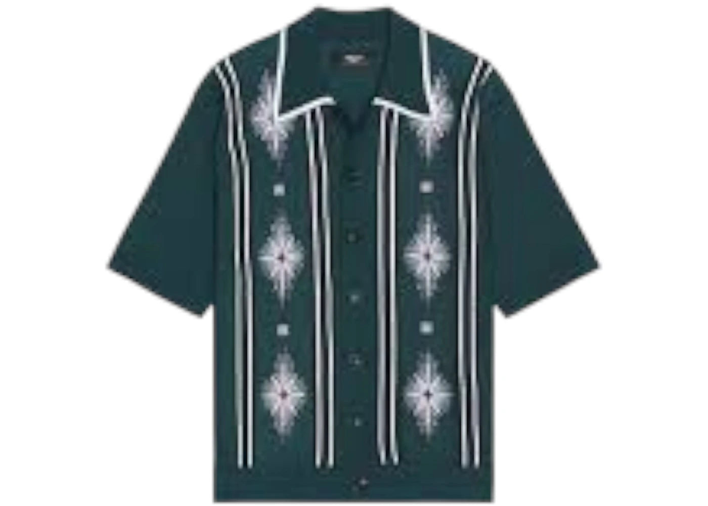 AMIRI Starburst Button Down Polo White/Black