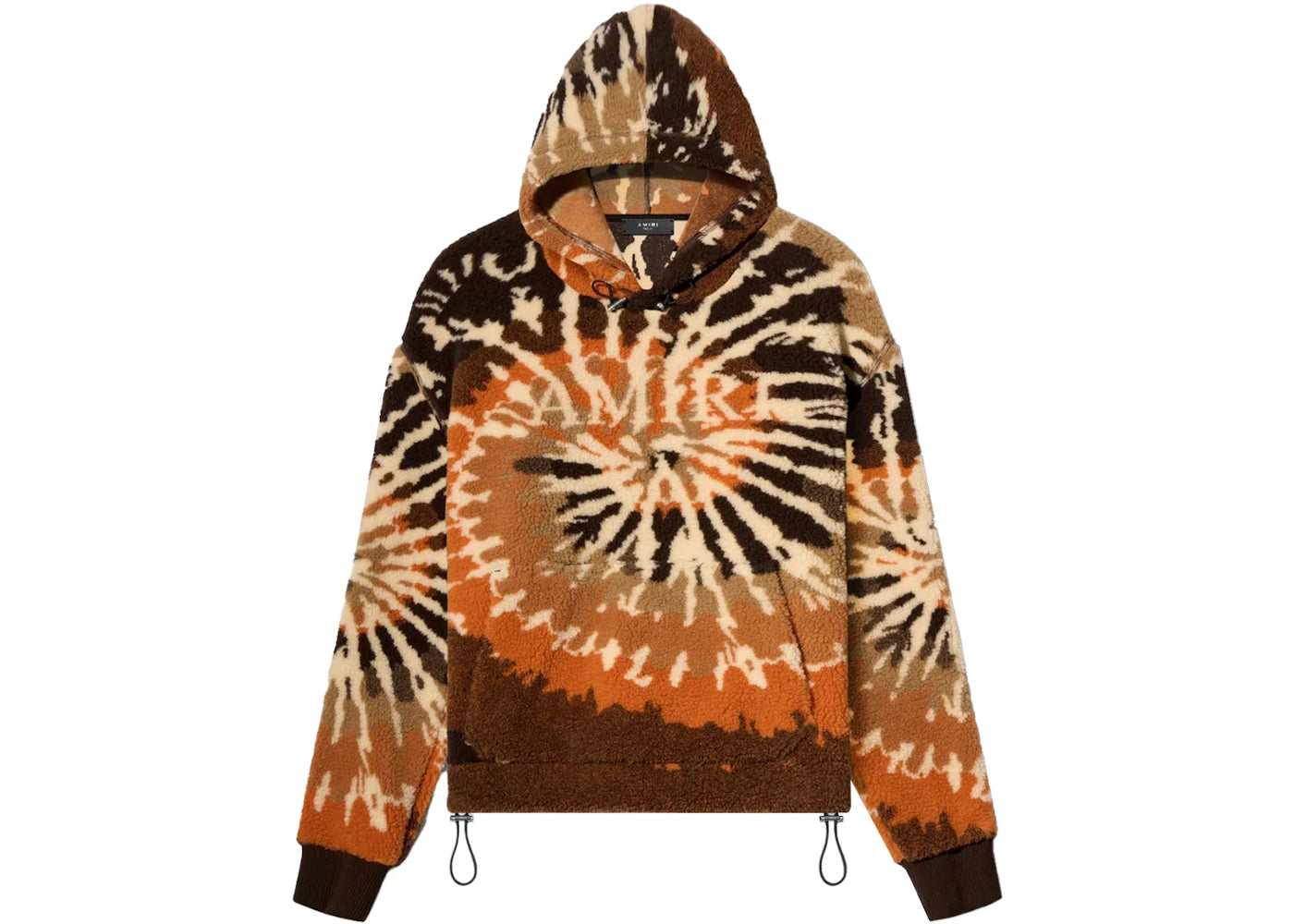 AMIRI Tie Dye Polar Fleece Hoodie Orange/Black