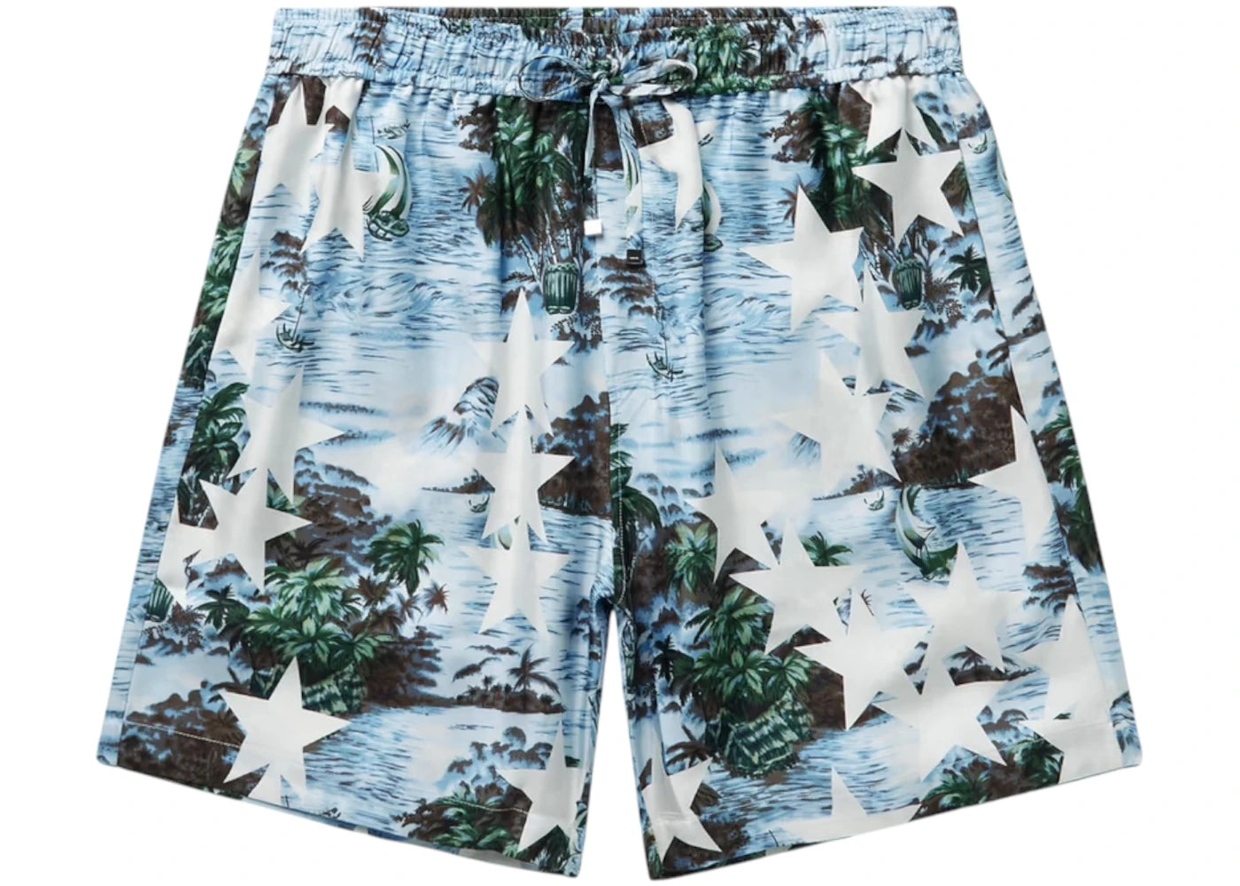 AMIRI Tropical Star Swimtrunks Blue