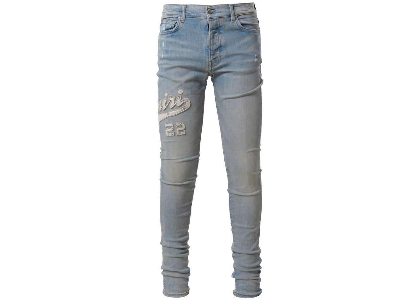 AMIRI Varsity Applique Logo Jeans Clay Indigo