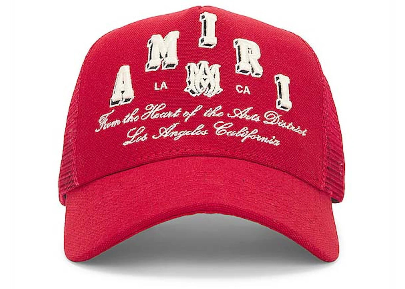 AMIRI Varsity Logo Trucker Cap Red