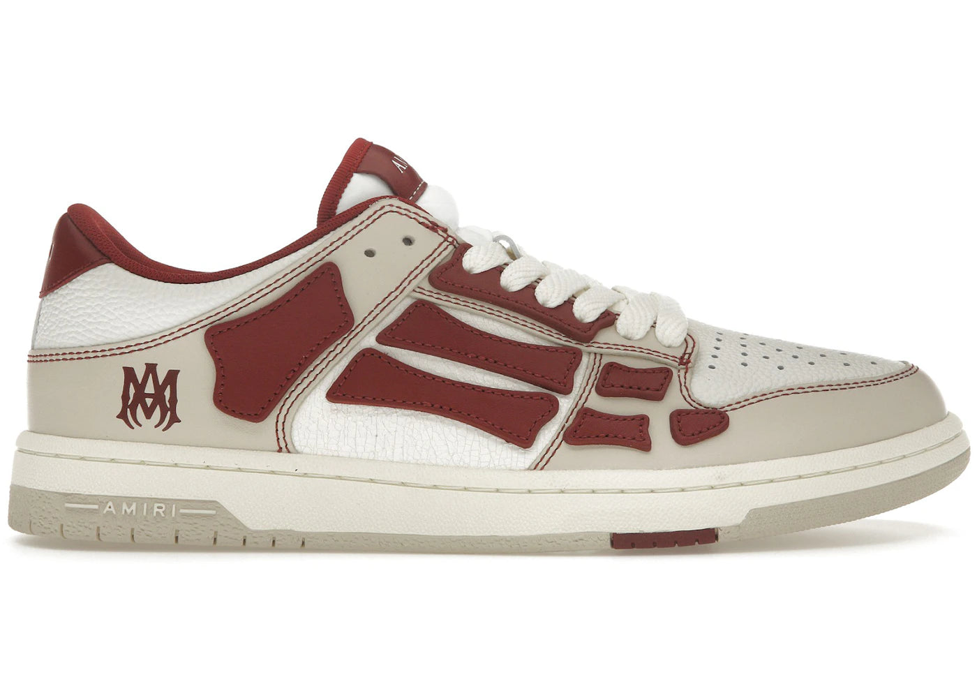 AMIRI Varsity Skel Top Low Deep Red