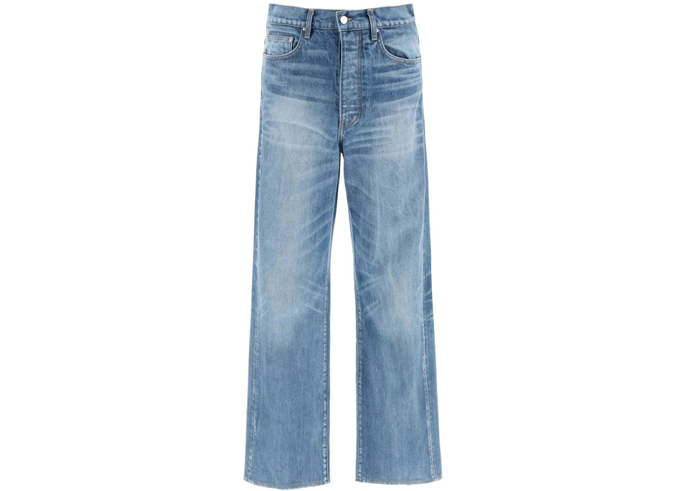 AMIRI Wide Leg Baggy Jeans Blue