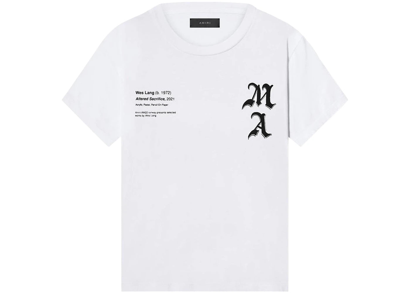 AMIRI x Wes Lang Checker Skull Tee White