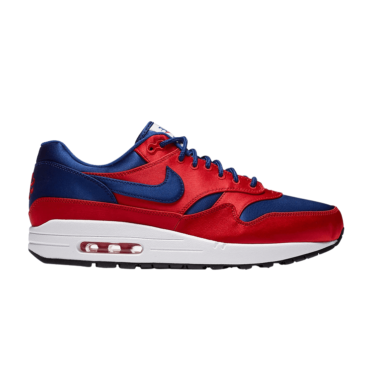 Nike Air Max 1 Satin University Red Deep Royal Blue