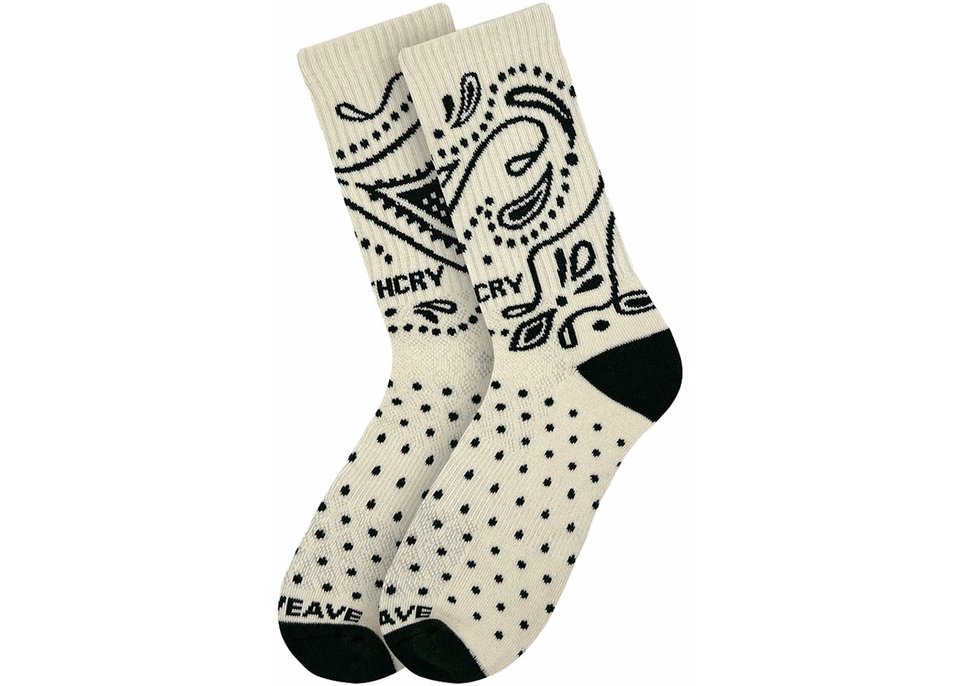 APTHCRY Paisley Socks Cream