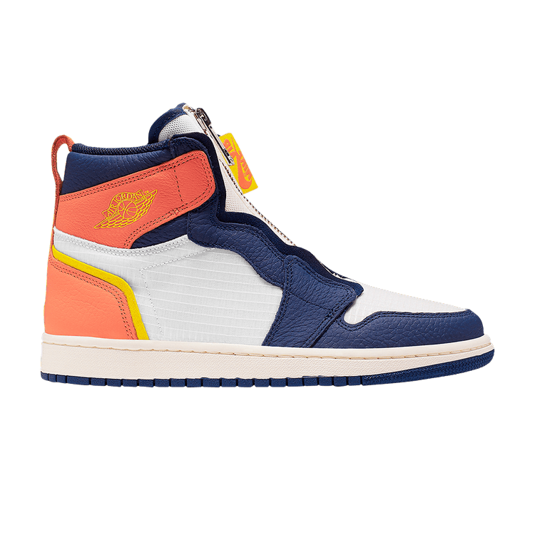 Jordan 1 Retro High Zip Blue Void Turf Orange (Women's)