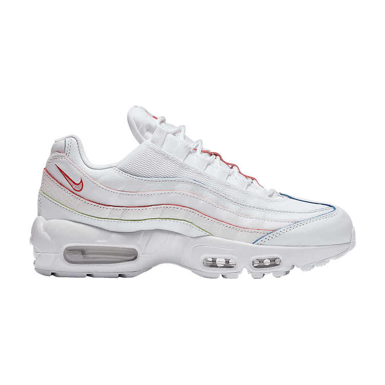 Nike Air Max 95 Triple White (Rainbow Borders) (Women's)