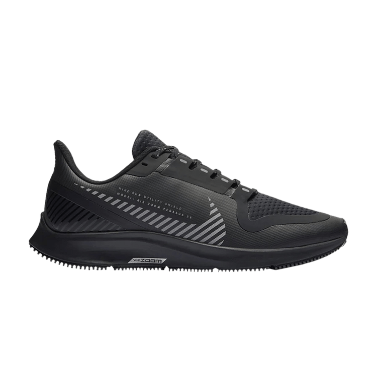 Nike Air Zoom Pegasus 36 Shield Black Metallic Silver (Women's)