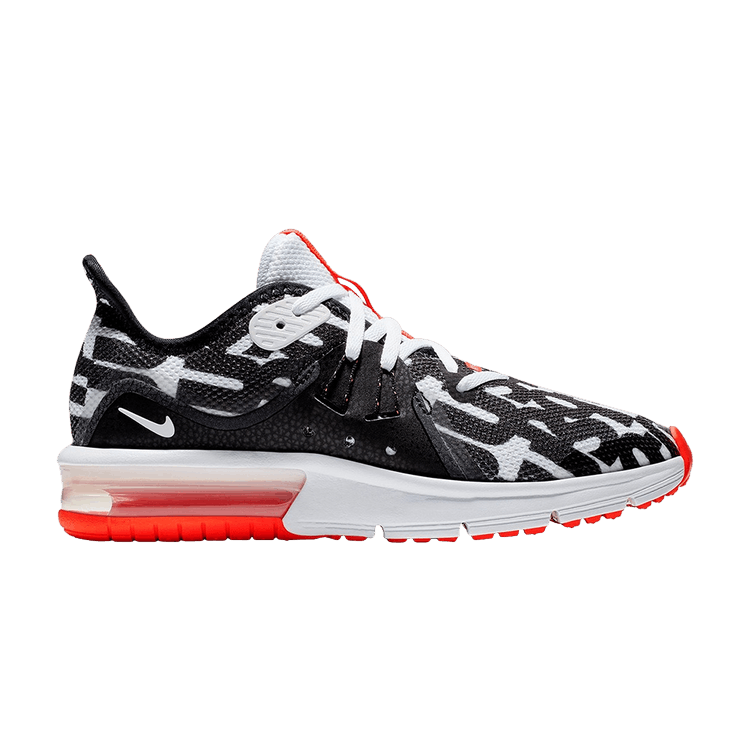 Nike Air Max Sequent 3 Just Do It White Black Crimson (GS)