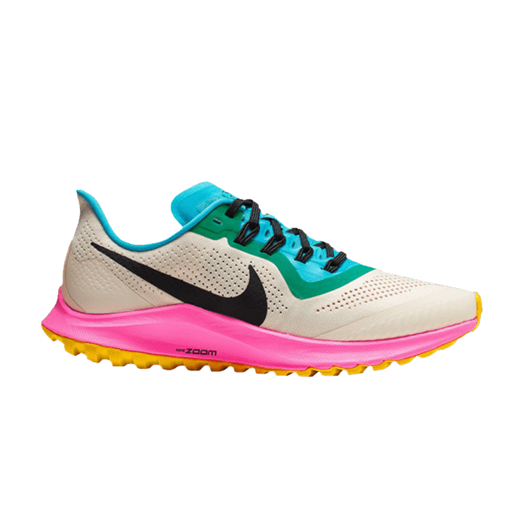 Nike Air Zoom Pegasus 36 Trail Light Orewood Brown Pink Blast Blue Lagoon (Women's)