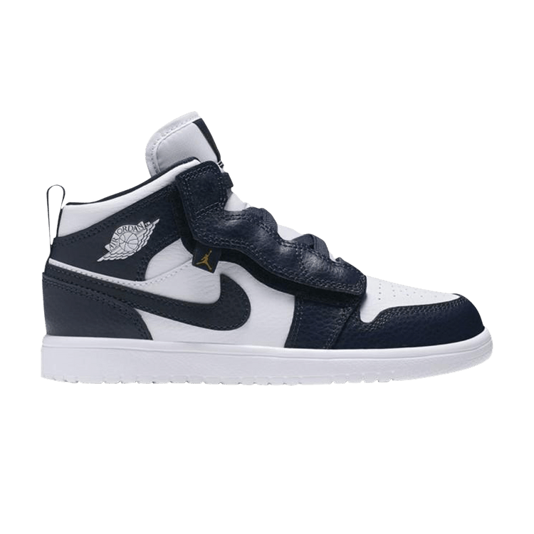 Jordan 1 Mid Alt White Metallic Gold Obsidian (PS)