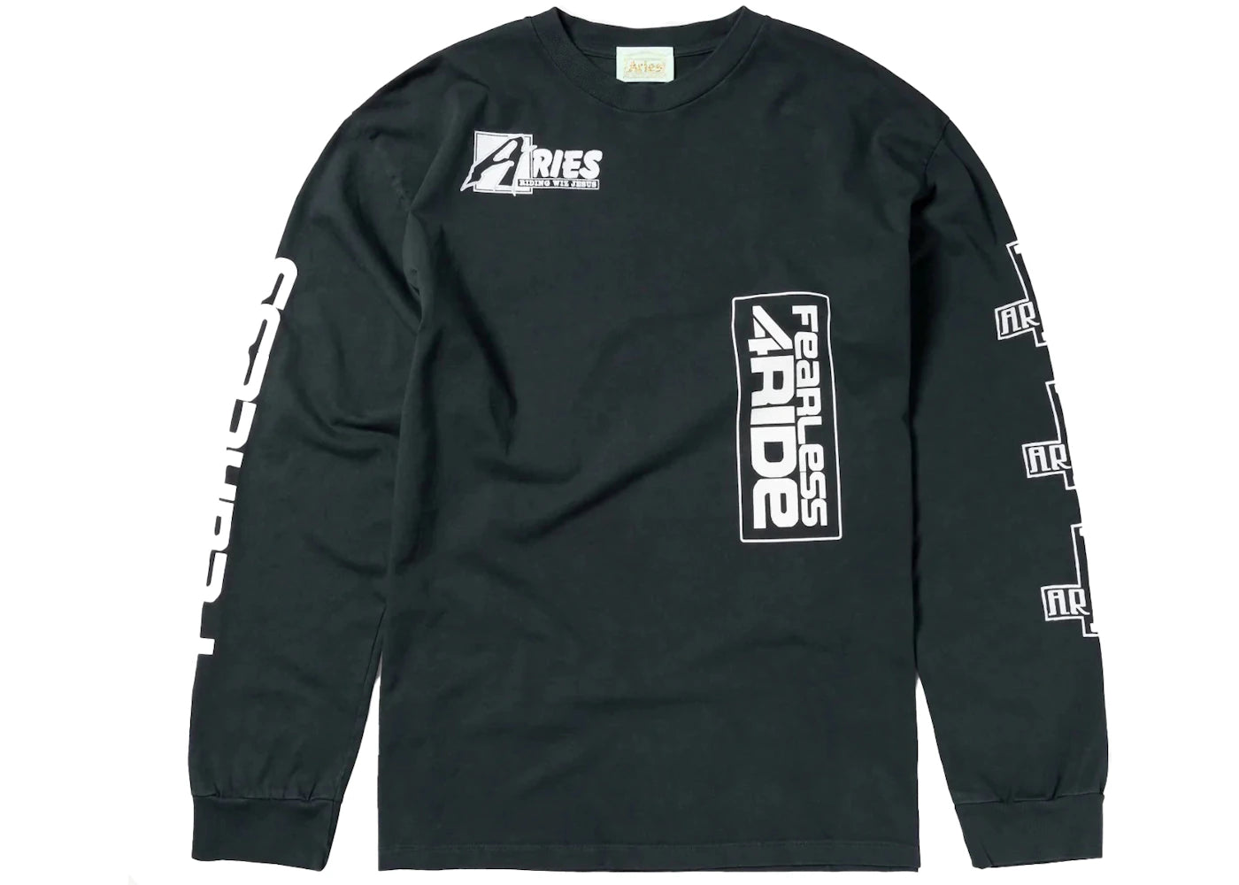 Aries Fearless Moto Longsleeved T-shirt Black