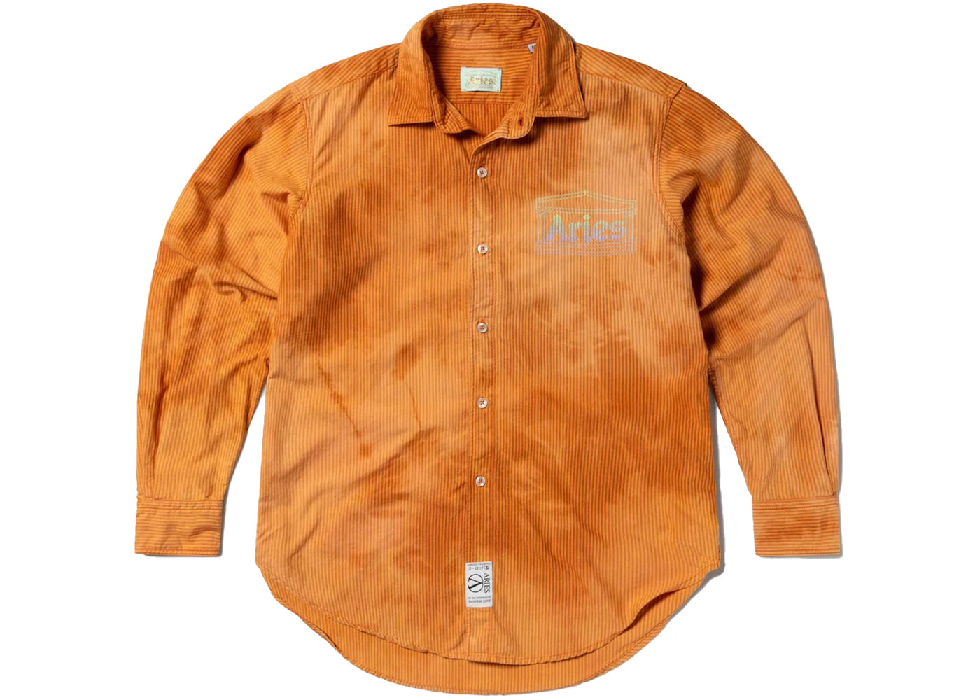 Aries Od Oxford Stripe Shirt Orange