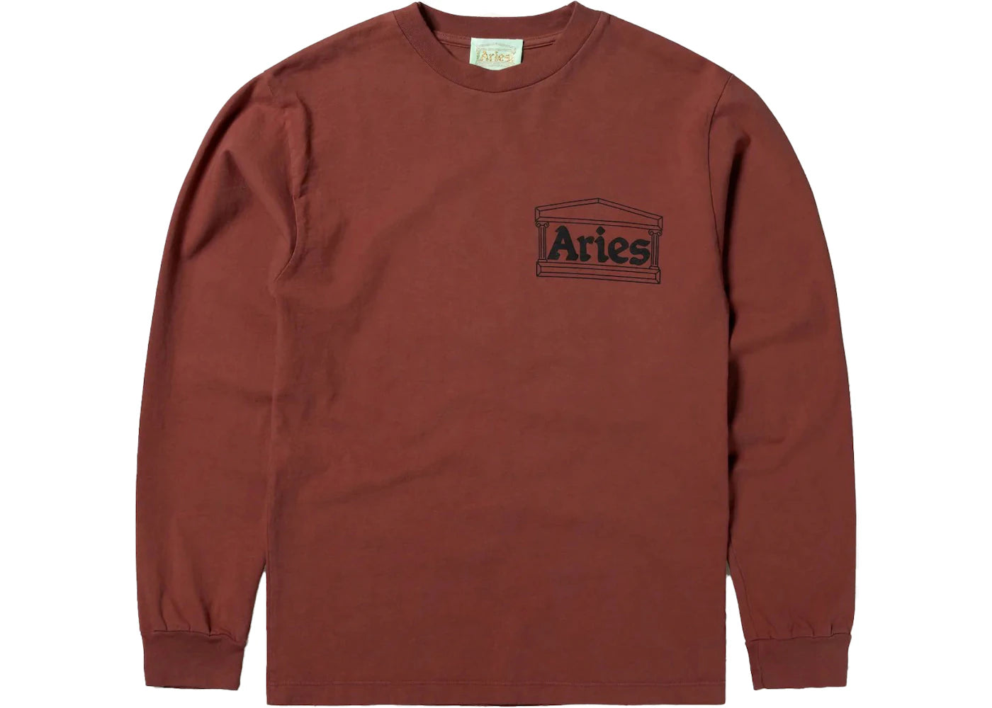 Aries Temple Longsleeved T-shirt Burgundy