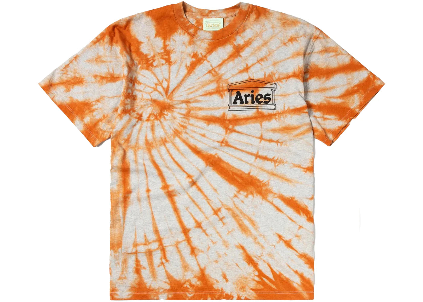 Aries Temple Tie Dye T-shirt Orange