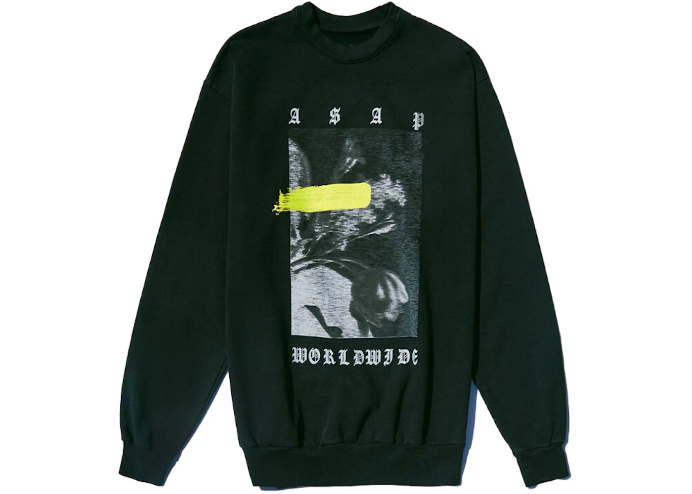 A$AP Worldwide Flowers Crewneck Black