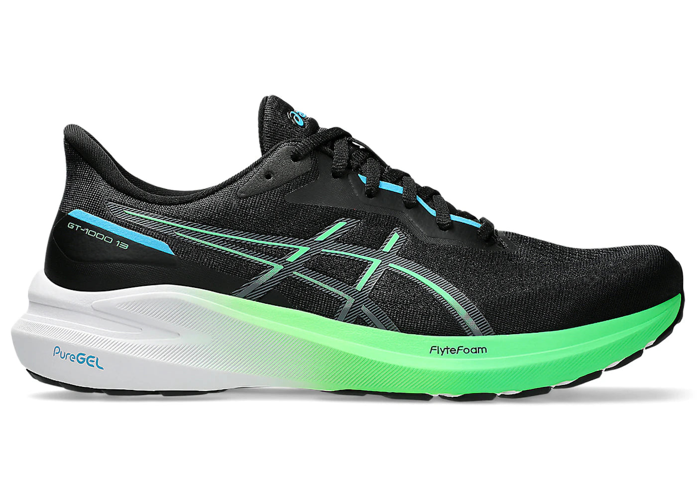 ASICS GT-1000 13 Black Digital Aqua