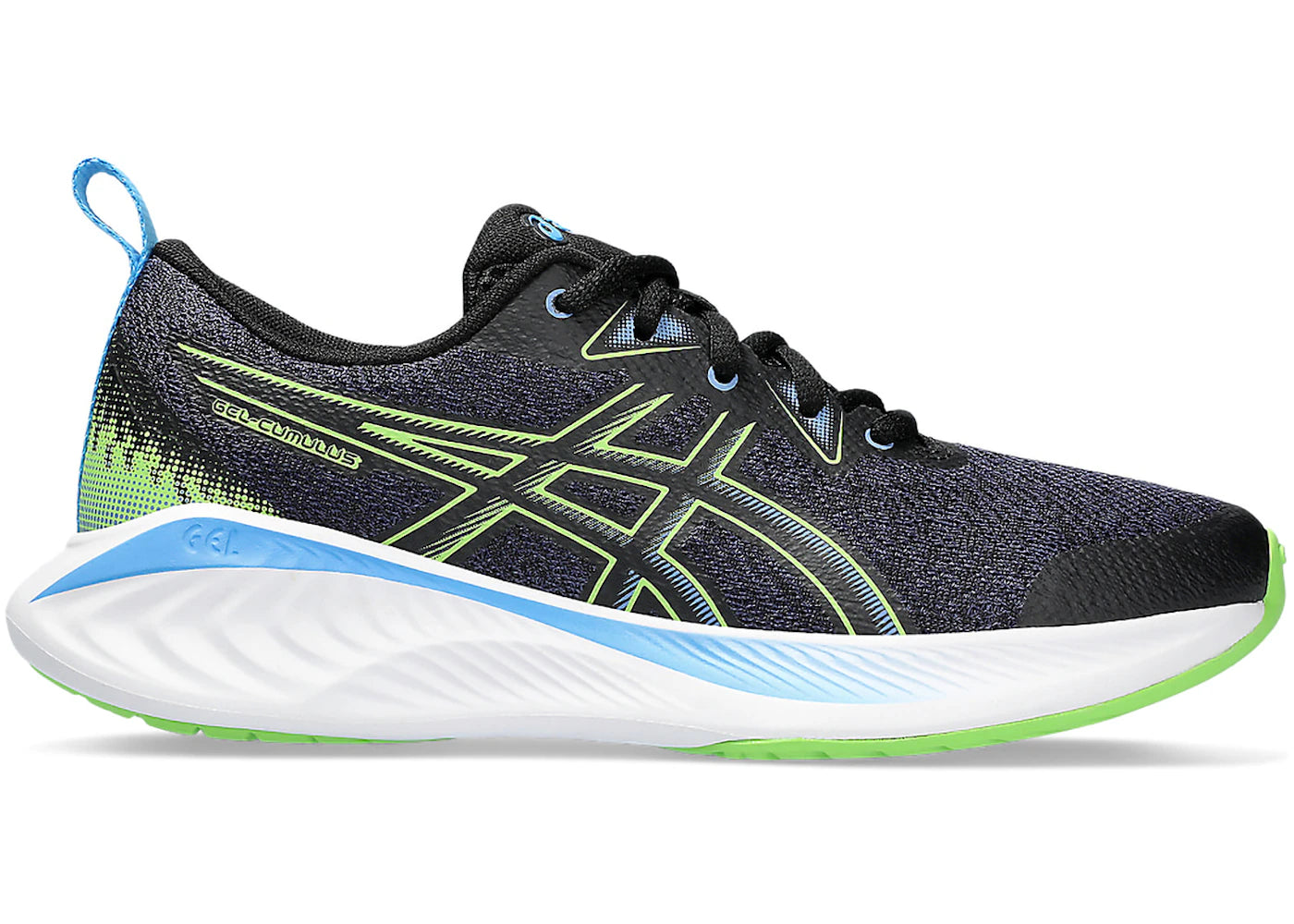 ASICS Gel-Cumulus 25 Black Electric Lime (GS)