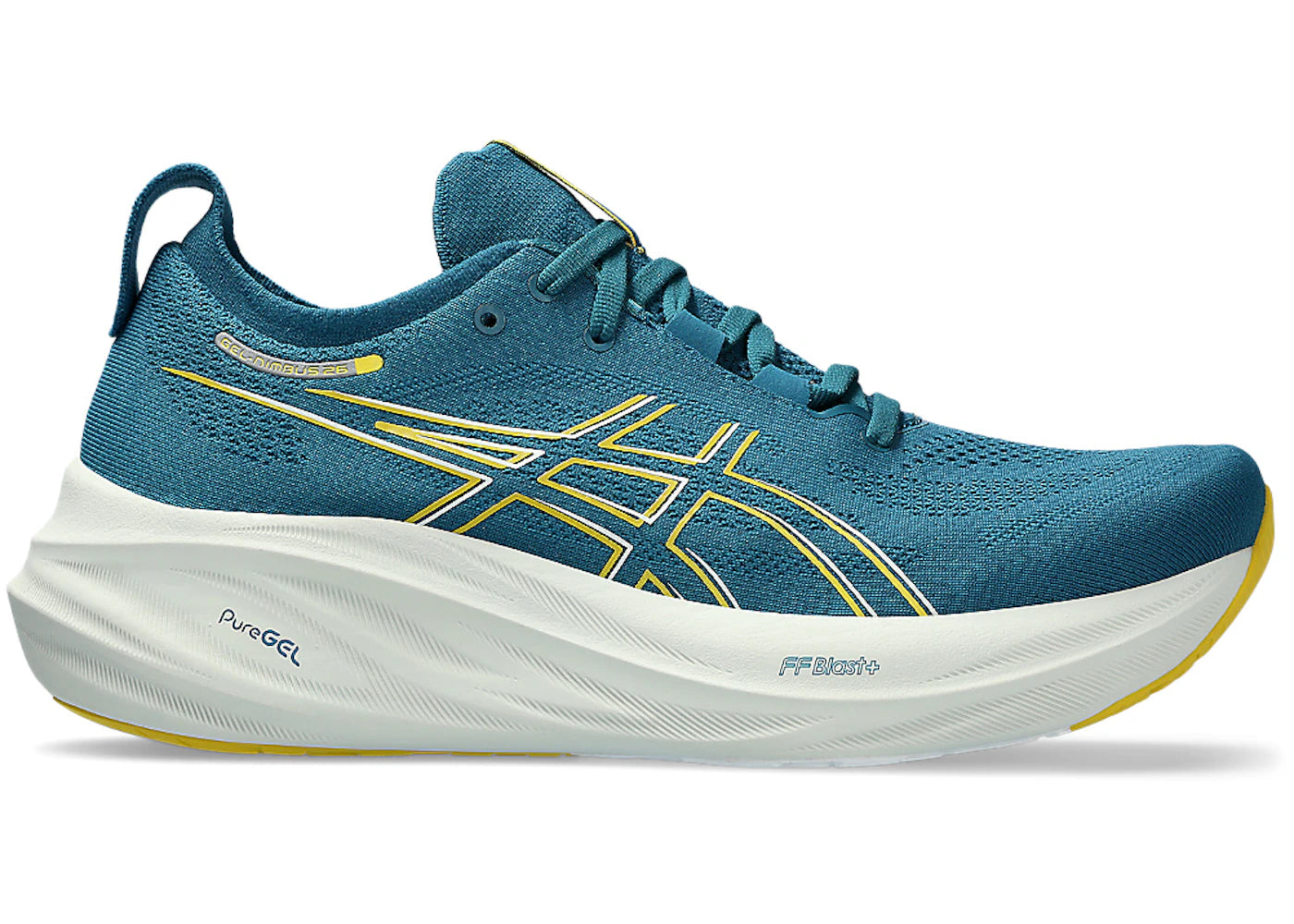 ASICS Gel-Nimbus 26 Evening Teal Light Mustard