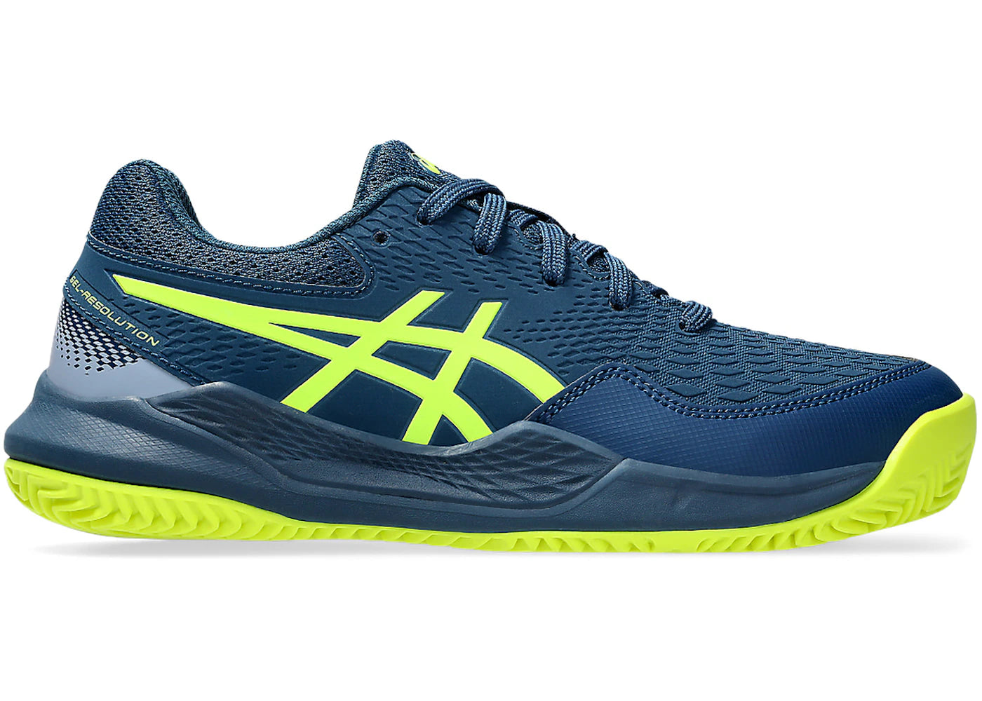 ASICS Gel-Resolution 9 Clay Mako Blue Safety Yellow (GS)