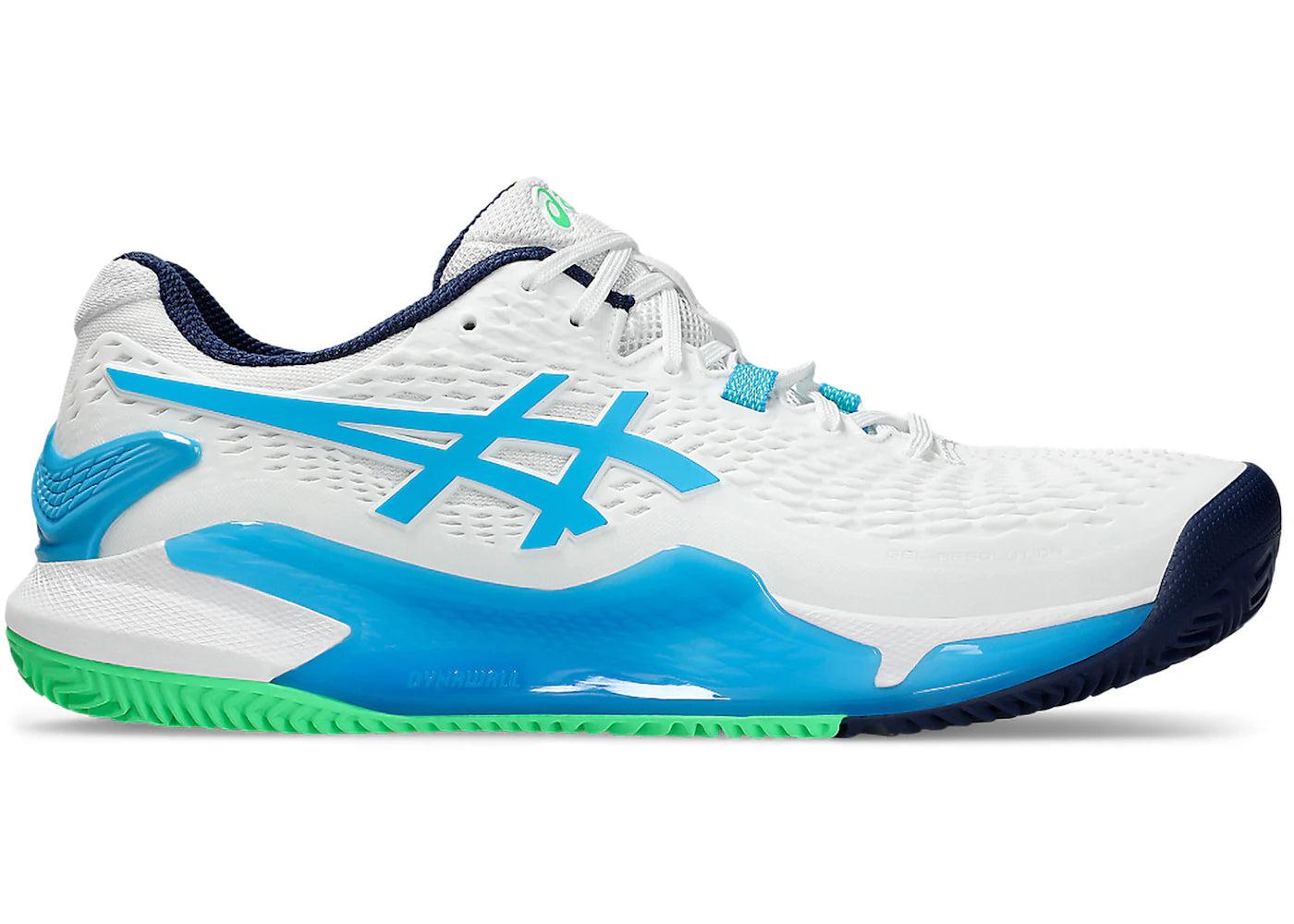 ASICS Gel-Resolution 9 Clay White Digital Aqua