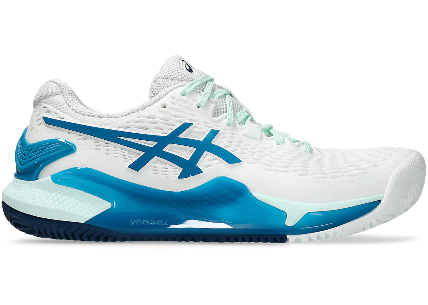 ASICS Gel-Resolution 9 Clay White Teal Blue (Women's)