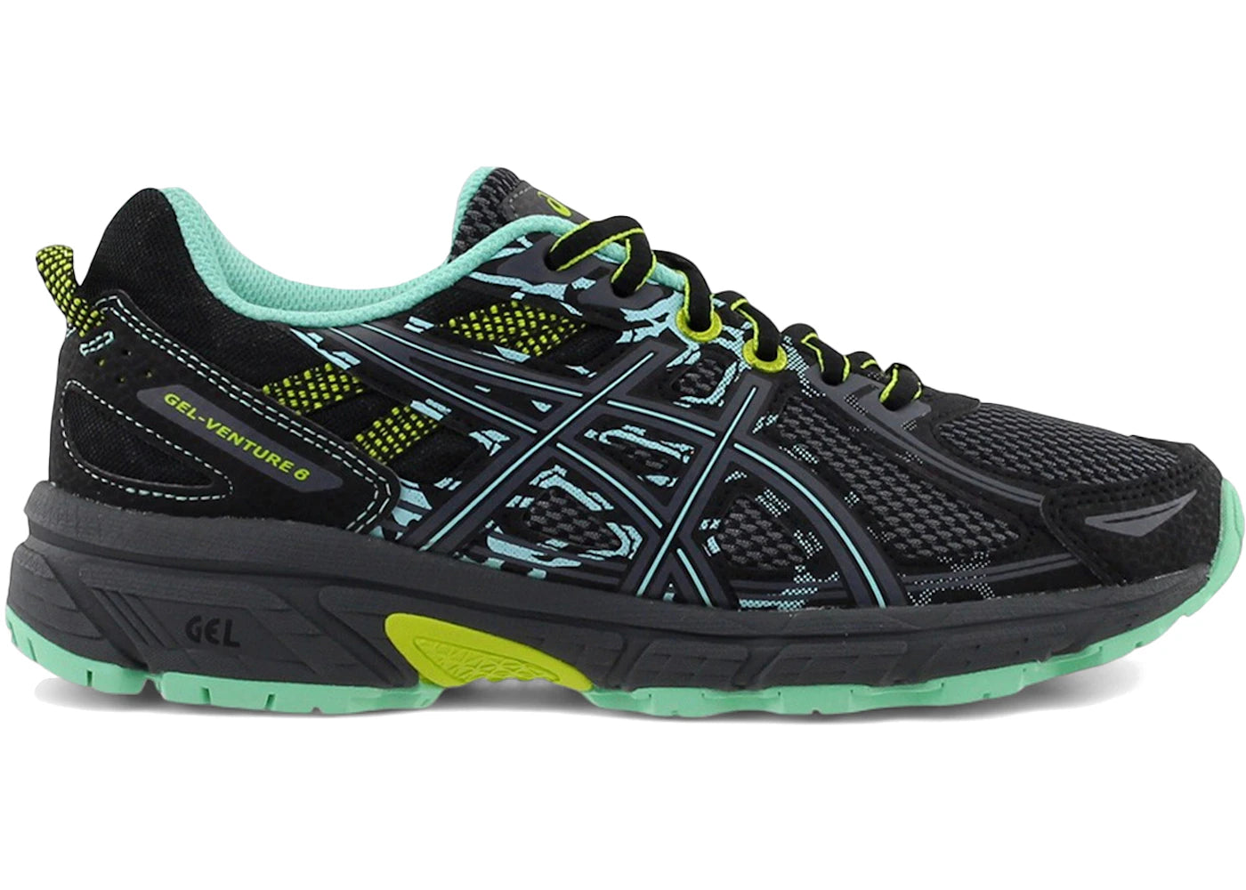 ASICS Gel-Venture 6 Black Carbon Green (Women's)