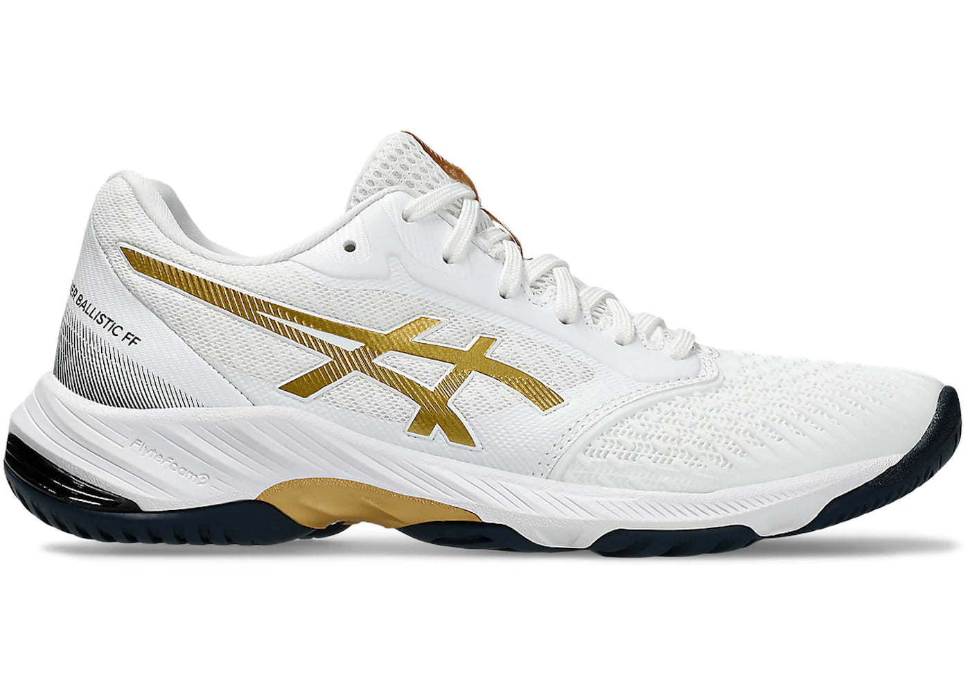 ASICS Netburner Ballistic FF 3 White Pure Gold (Women's)