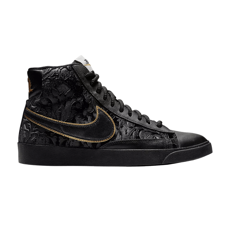 Nike Blazer Mid Velvet Black Metallic Gold (Women's)