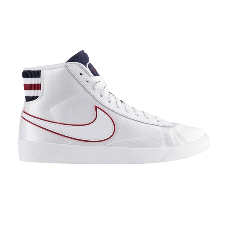 Nike Blazer Mid White Blackened Blue Red Crush (Women's)