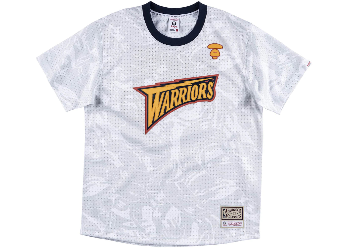 Aape x Mitchell & Ness Golden State Warriors BP Jersey White
