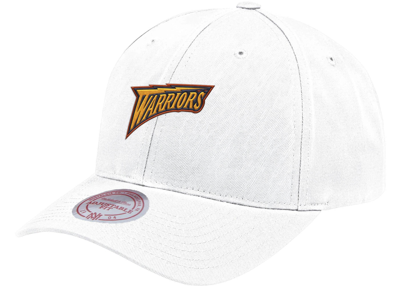 Aape x Mitchell & Ness Golden State Warriors Strapback Hat White