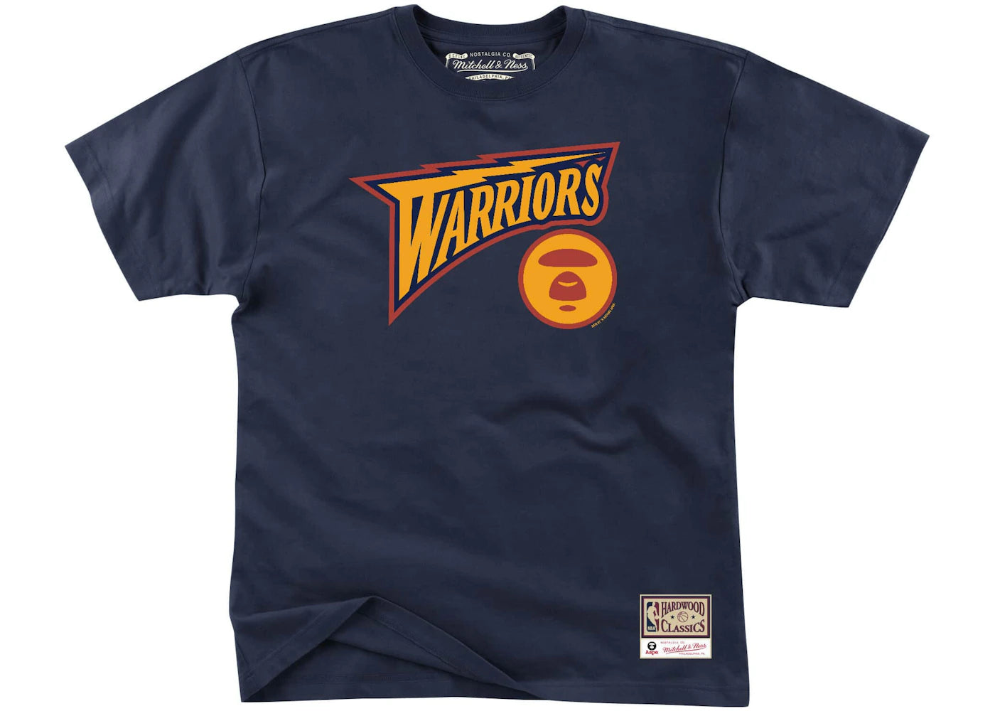 Aape x Mitchell & Ness Golden State Warriors Tee Navy