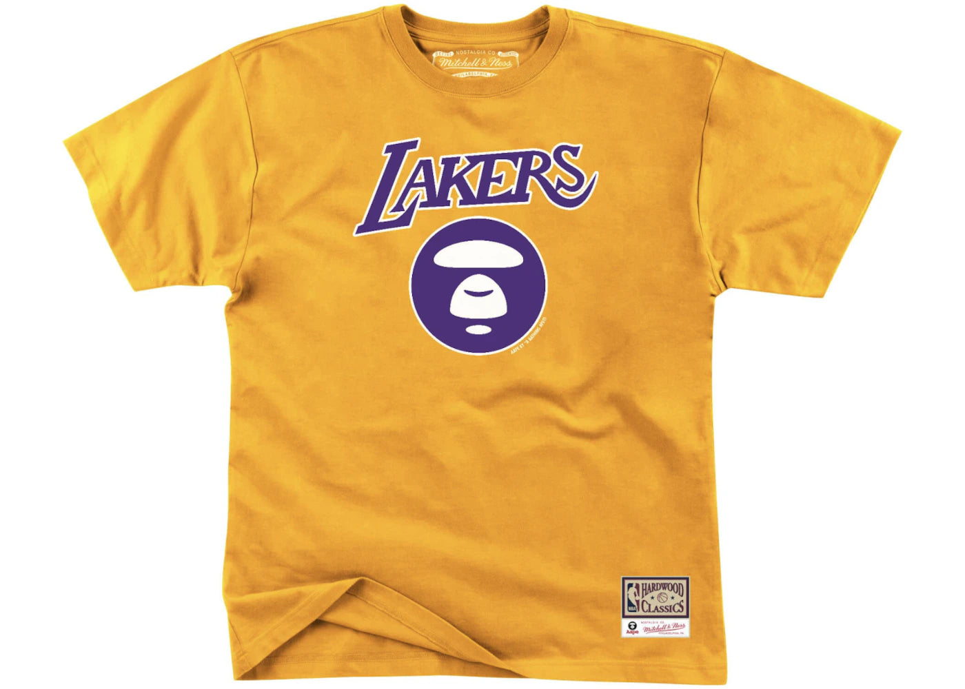 BAPE x Mitchell & Ness Los Angeles Lakers Tee Yellow