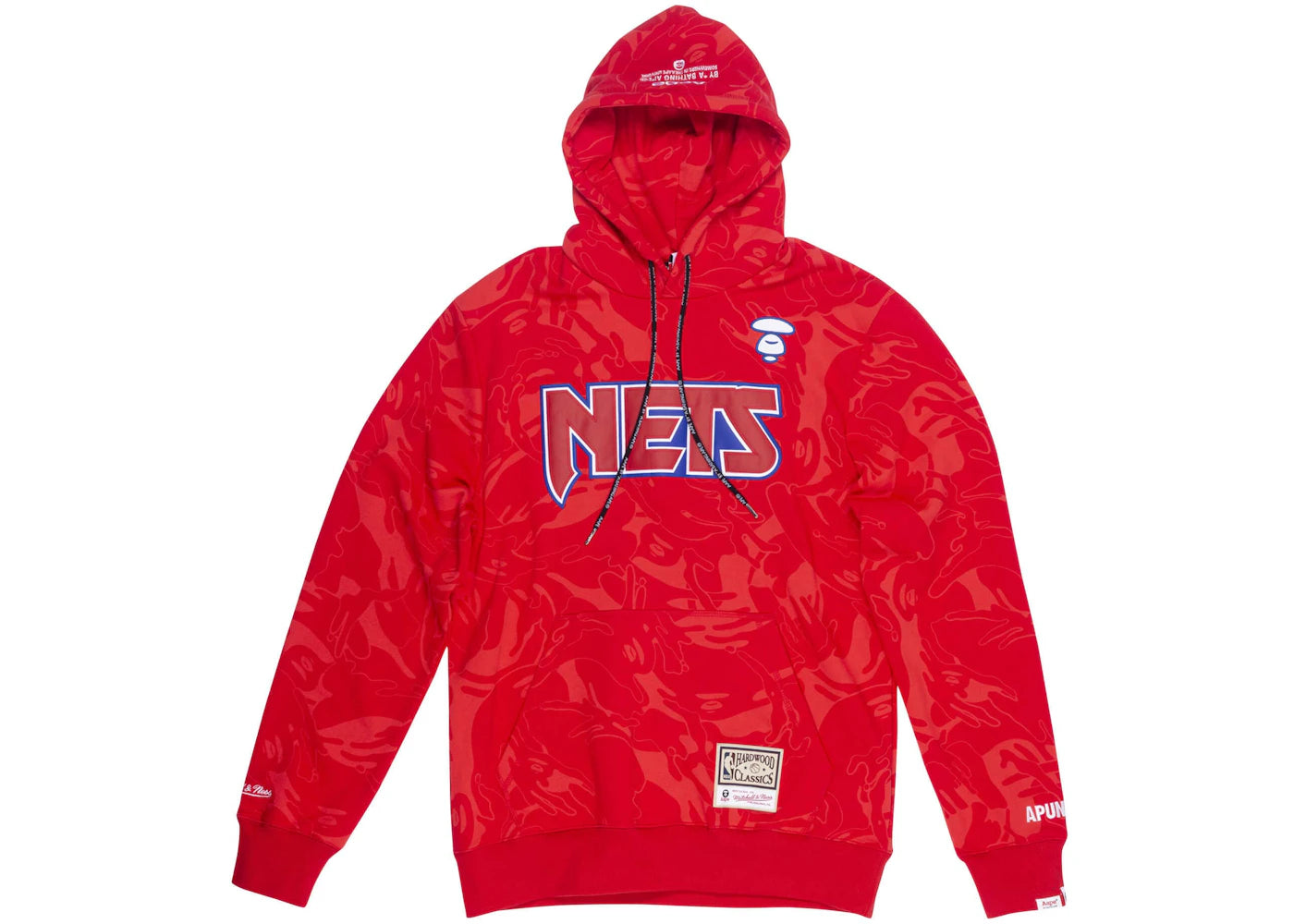 Aape x Mitchell & Ness New Jersey Nets Hoodie Red