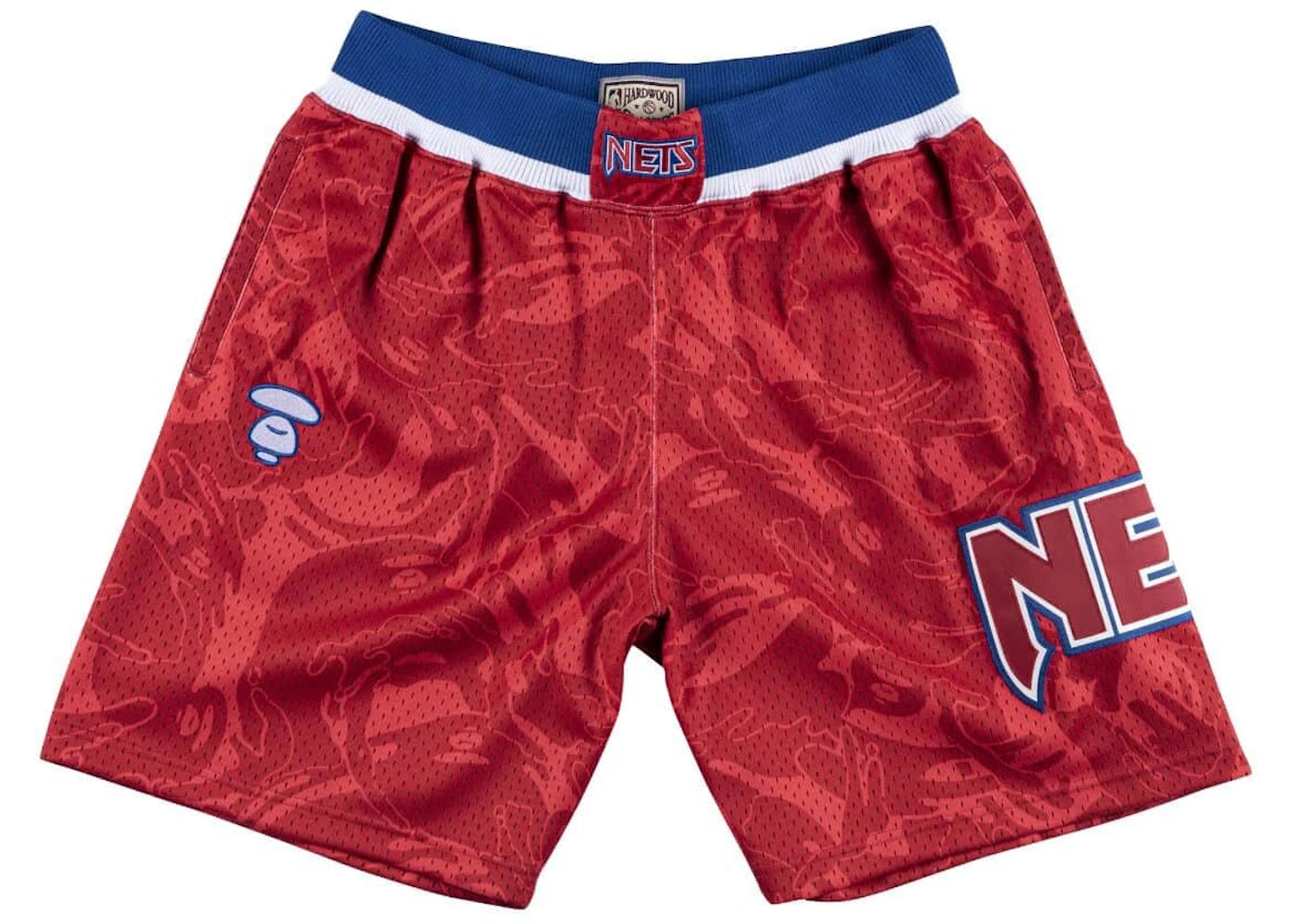 Aape x Mitchell & Ness New Jersey Nets Shorts Red