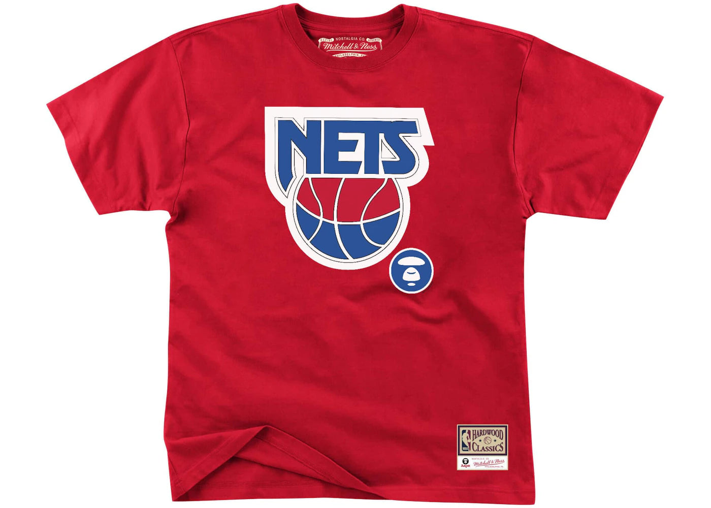 Aape x Mitchell & Ness New Jersey Nets Tee Red