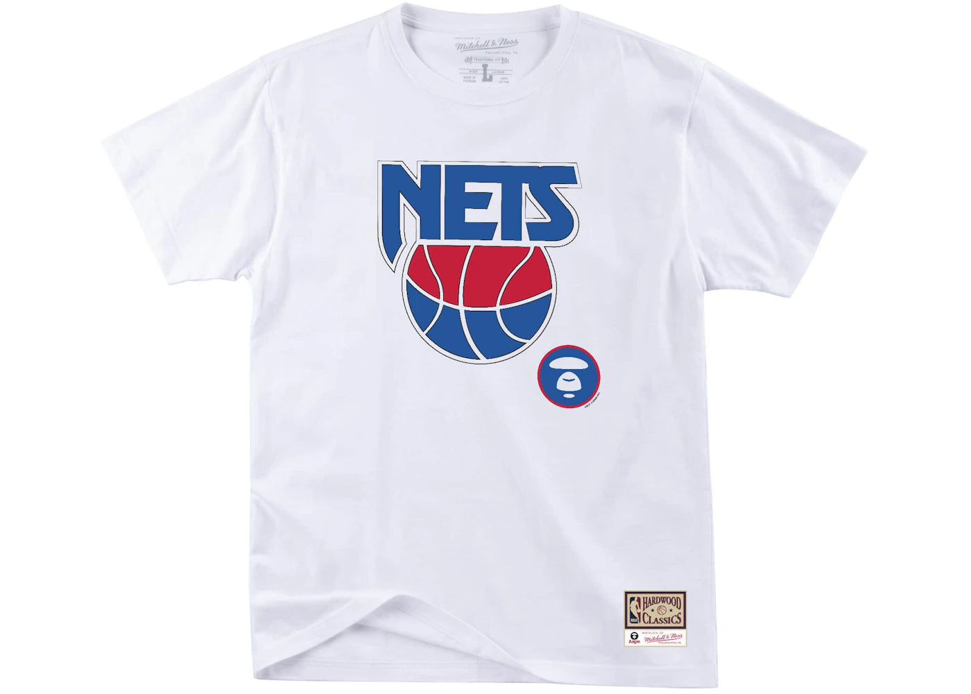 Aape x Mitchell & Ness New Jersey Nets Tee White