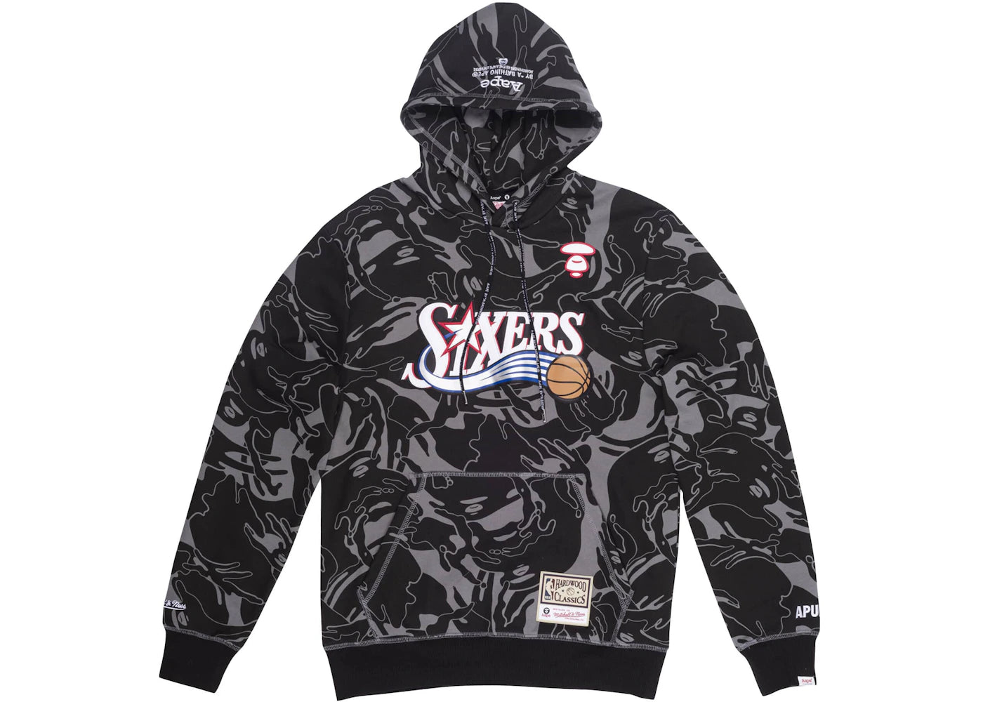 Aape x Mitchell & Ness Philadelphia 76ers Hoodie Black