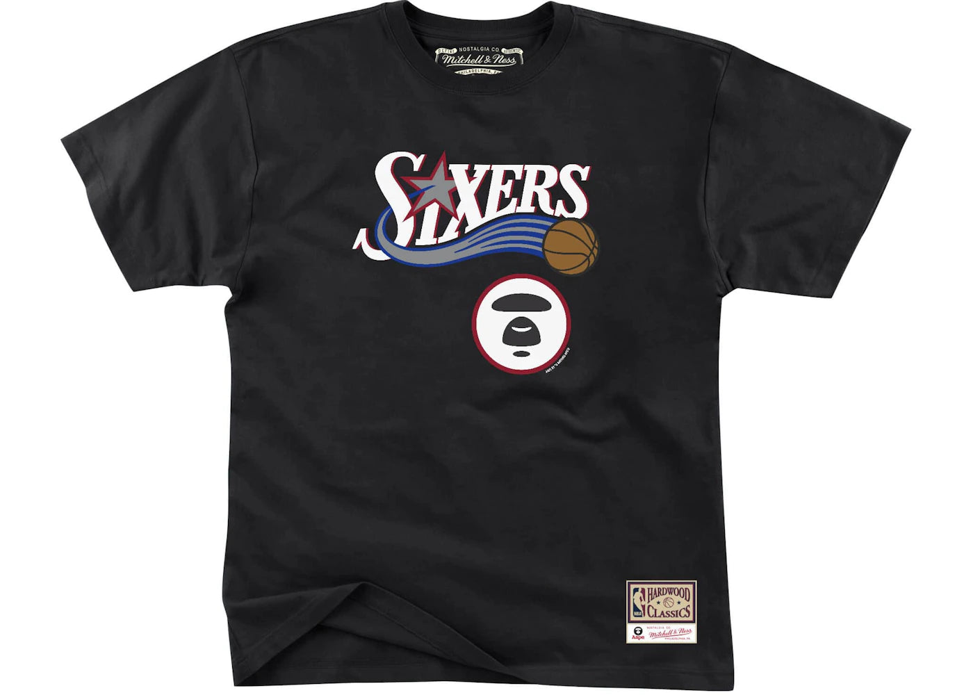 Aape x Mitchell & Ness Philadelphia 76ers Tee Black