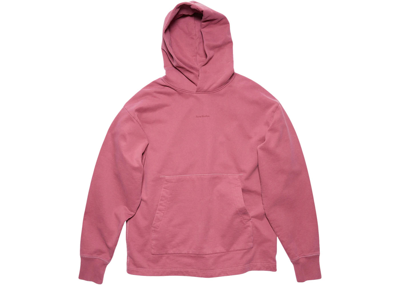 Acne Studios Contrast Stamped Logo Hooded Sweatshirt Old Pink