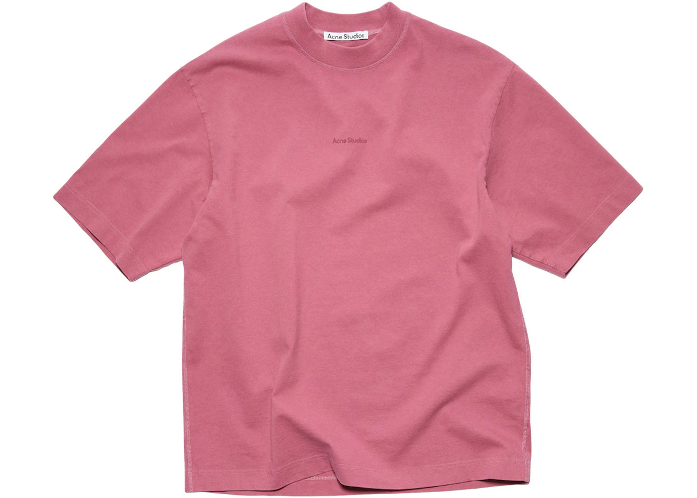 Acne Studios Contrast Stamped Logo T-Shirt Old Pink