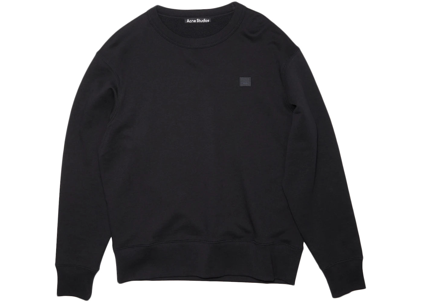 Acne Studios Face Patch Crewneck Sweatshirt Black