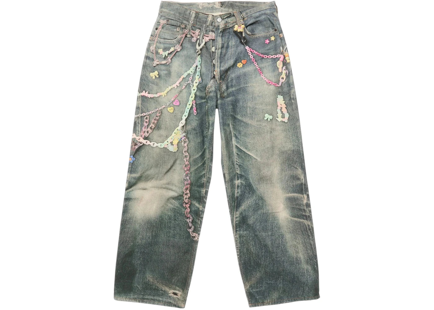 Acne Studios Vintage Chain Detail Loose Jean Blue