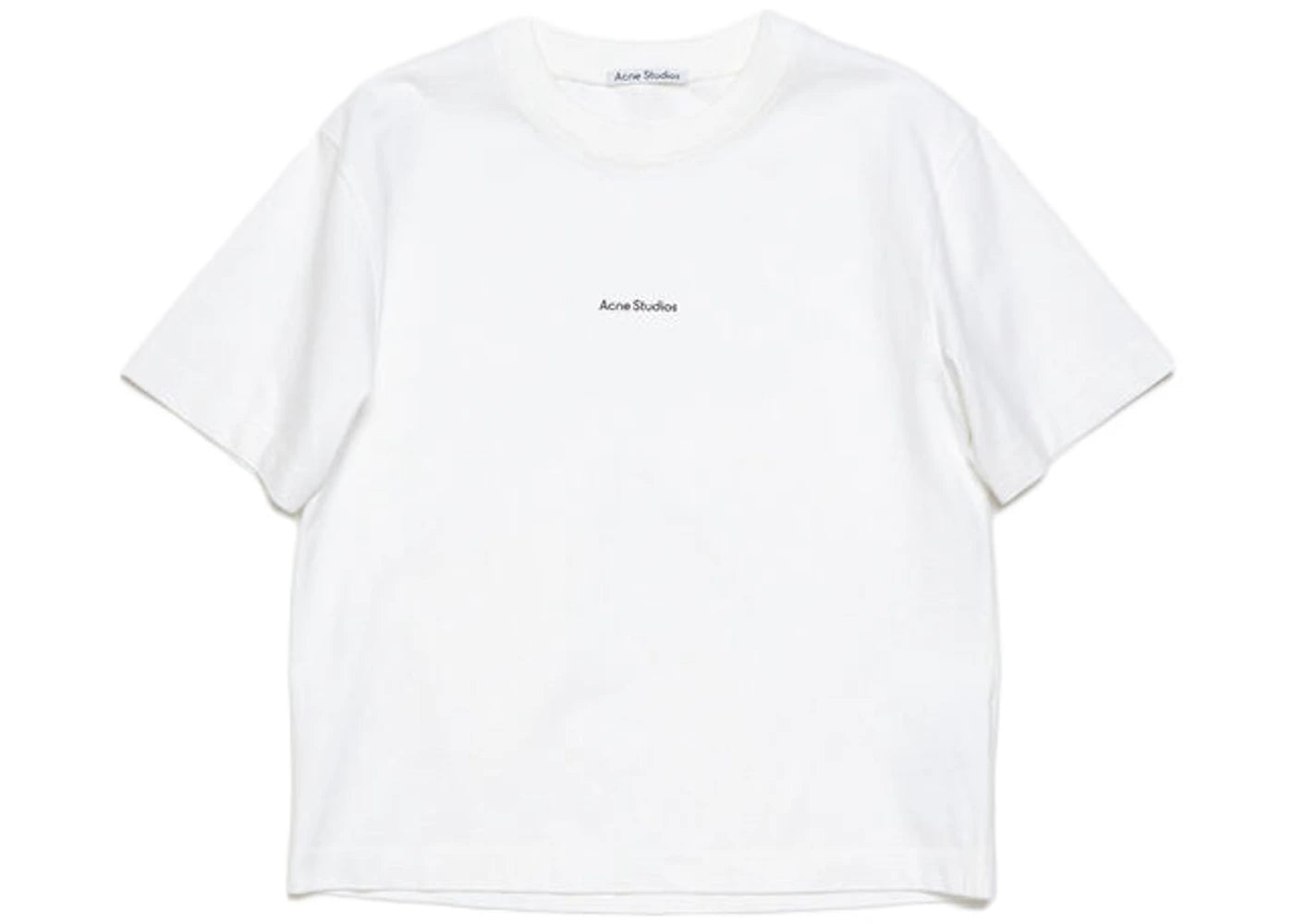 Acne Studios Womens Logo T-shirt Optic White