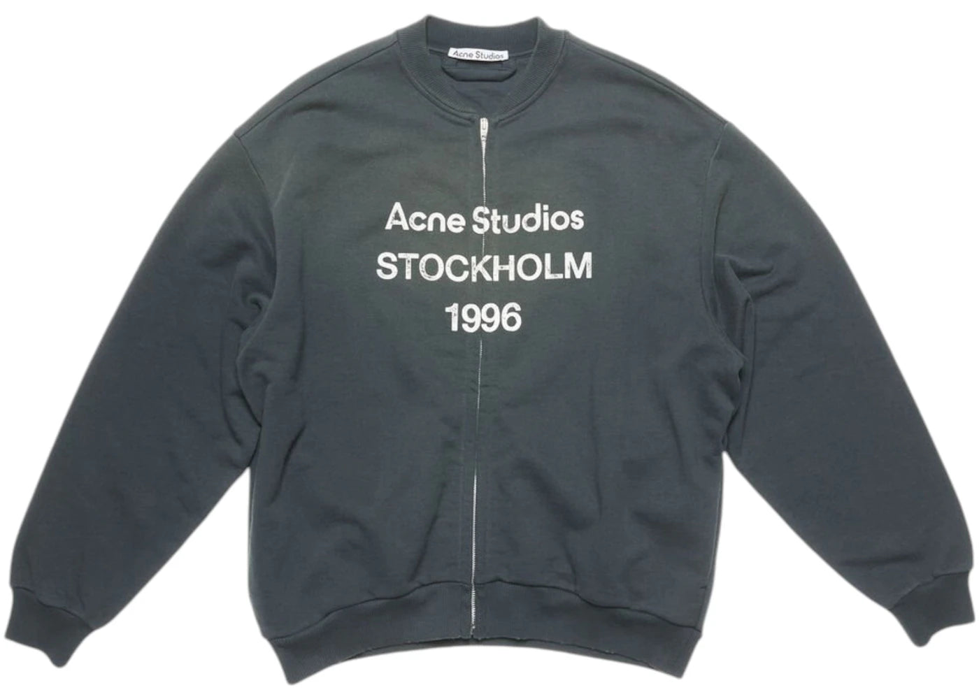 Acne Studios Zip Logo Sweater Black