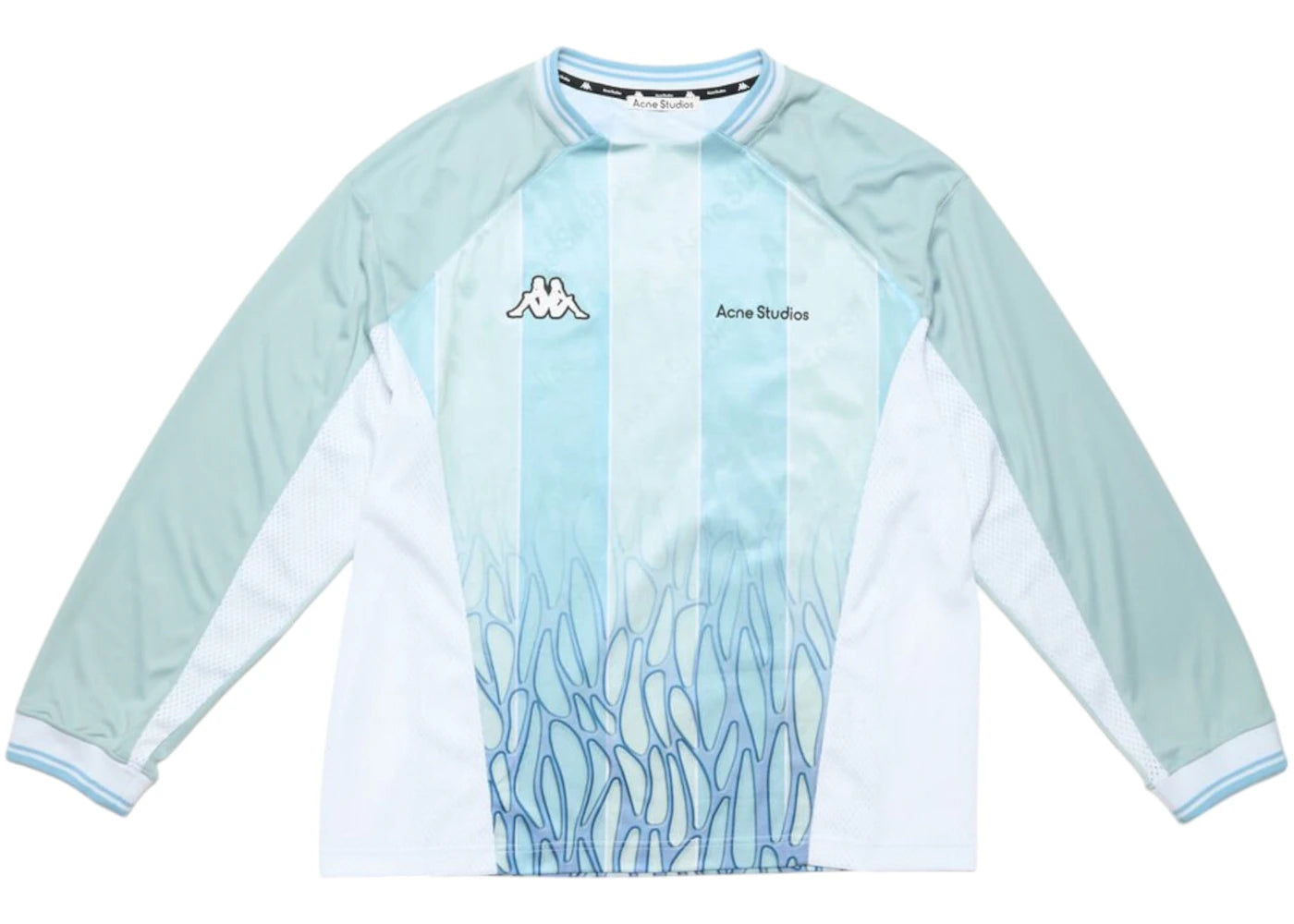 Acne Studios x Kappa Logo Long Sleeve T-shirt Grey/Light Blue