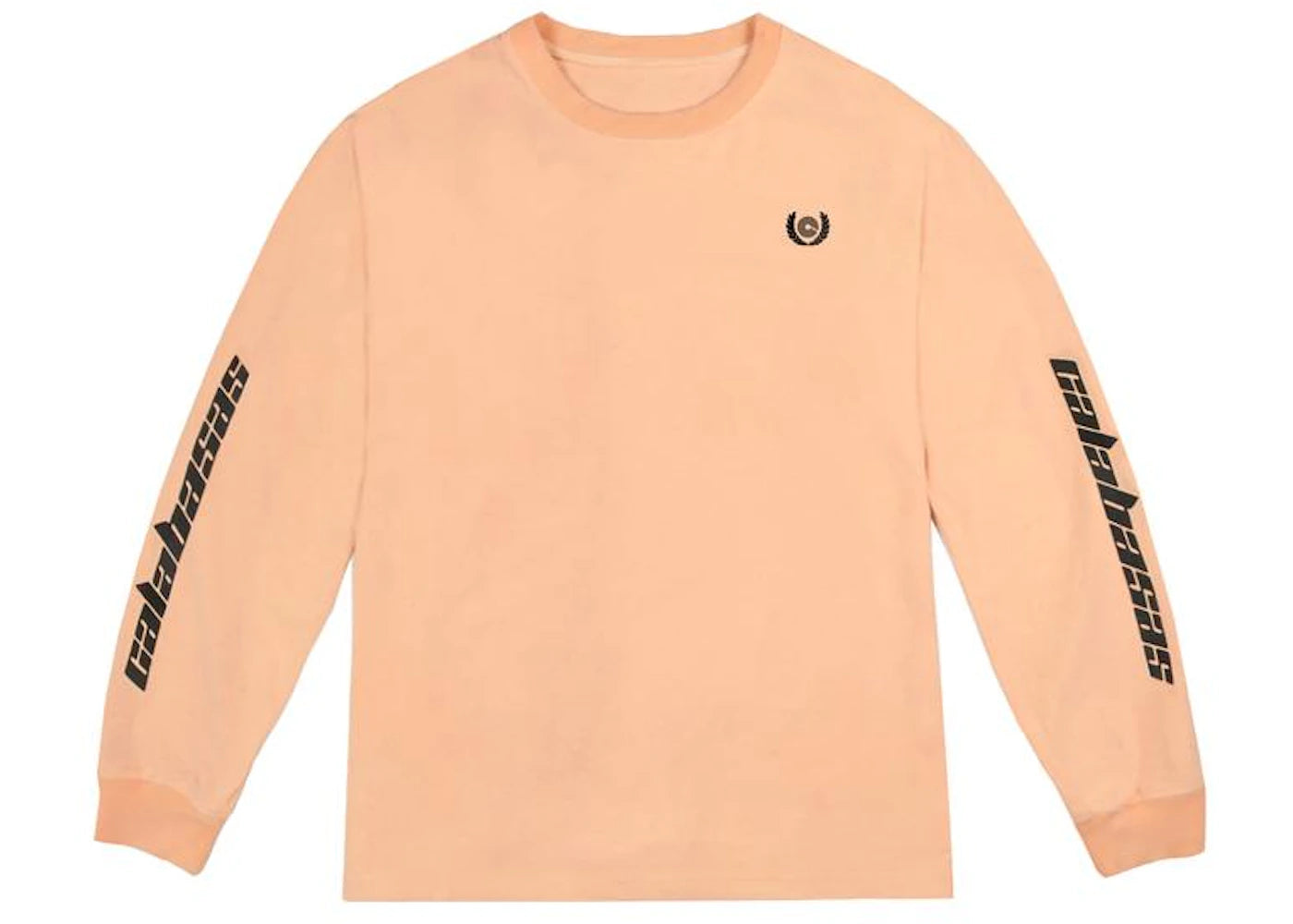adidas Yeezy Calabasas Long Sleeves Tee Neon Orange