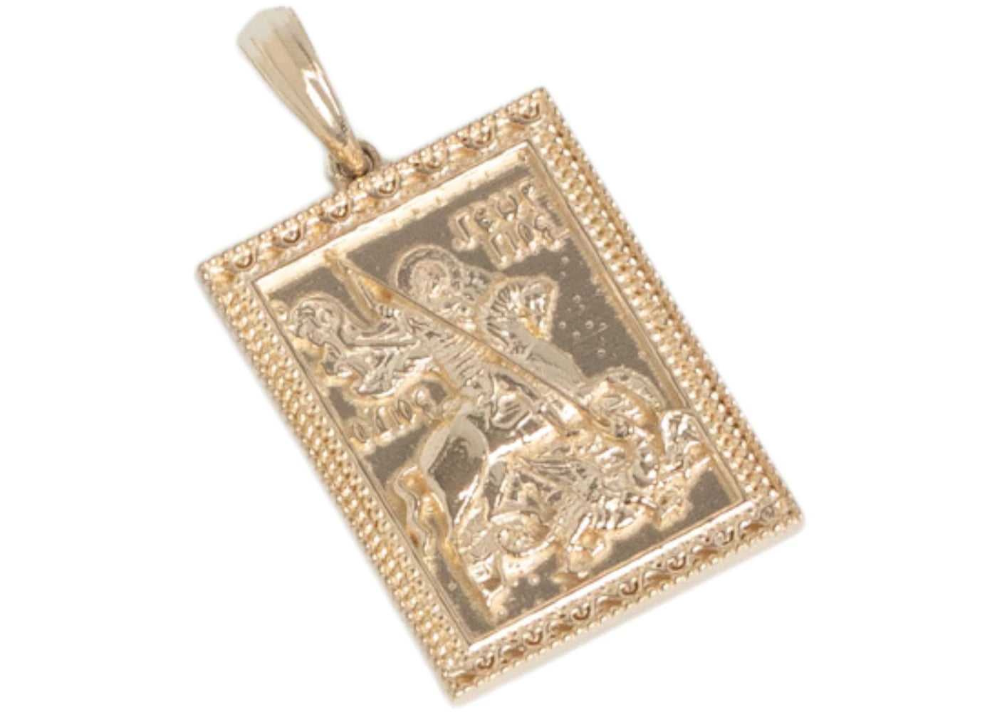 Aime Leon Dore 14kt Gold Saint George Pendant Gold